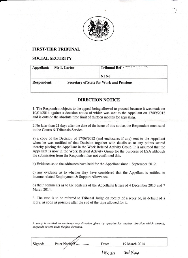 HMCTS Directions Letter edited